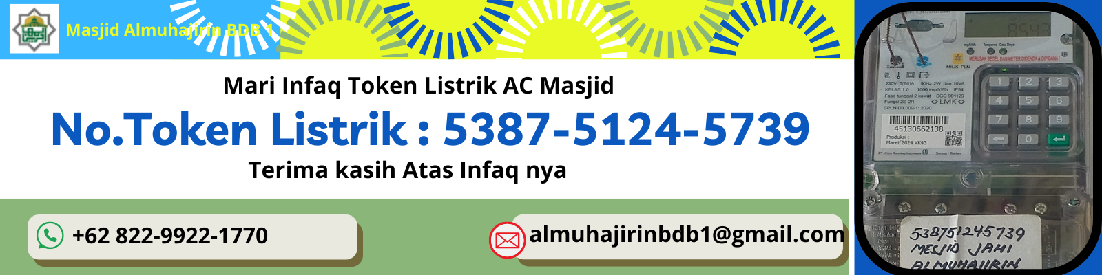 Infaq Token Listrik AC Masjid